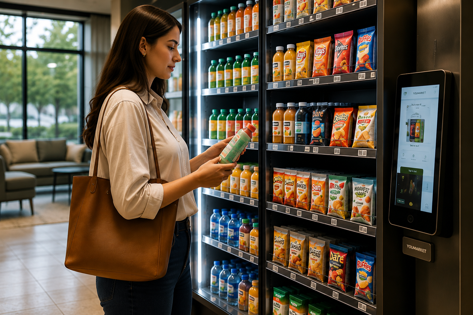 Resident shopping at YouMarket